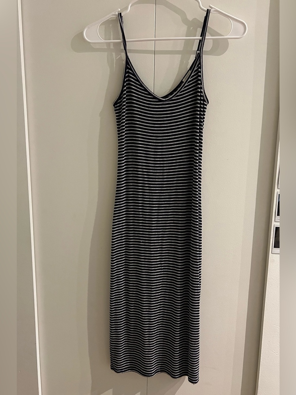 Garage Navy & White Spaghetti Strap Dress